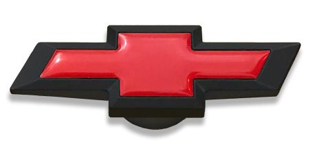 Air Cleaner Center Nut Bowtie Large XL Chevy Bowtie Black Crinkle/Red Chevrolet Performance Parts