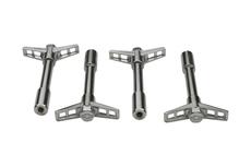 Engine Valve Cover Wing Nuts Steel Chrome Bowtie Logo 1/4-20 Thread 4 Pack Cut Bowtie Chevrolet Performance Parts
