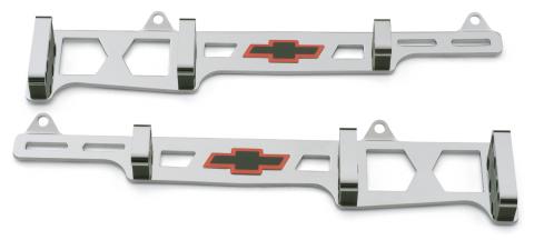 Spark Plug Wire Loom Set Linear Style With Bowtie Logo Fits SB Chevy Chrome Chevrolet Performance Parts