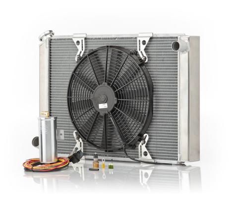 Radiator Module Aluminator Natural Finish for 60-88 Dodge A-Body B-Body (Crossflow Conversion) 72-93 Dodge Ram Pickup 70-74 Dodge E-Body w/Std Trans Be Cool Radiator