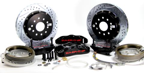 Brake System 14 Inch Rear Extreme+ with Park Brake Black Mopar BAER Brakes