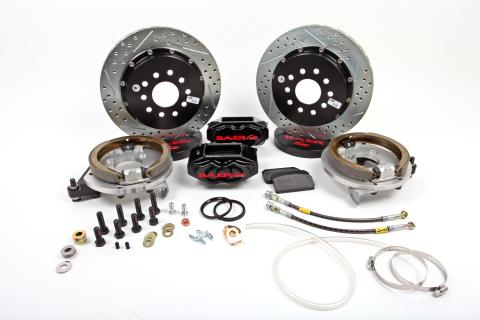 Brake System 13 Inch Rear SS4+ w/Park Brake Black Ford 8.8 Inch 5 on 4.5 BAER Brakes