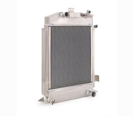 Downflow Radiator Factory-Fit Polished Finish for 42-52 Ford F100 Pickup w/Std Trans Be Cool Radiator