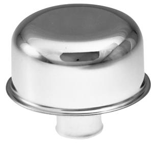 Engine Valve Cover Breather 3 Inch Diameter No Logo Push-In Style 1.22 Hole Chrome Proform