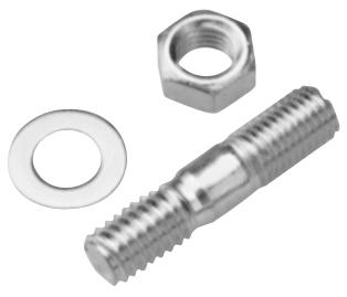 Engine Carburetor Studs with Lock Washers and Nuts 1-1/2 Inch Length 4 Pieces Proform