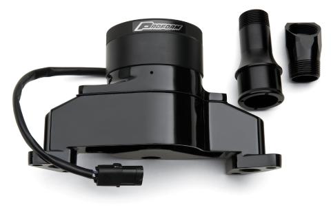 Electric Engine Water Pump Aluminum Black Powder Coat Fits SB Ford Engines Proform