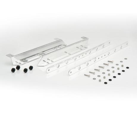 Polished Finish Aluminum Fan Brackets for Downflow Radiator w/Single 16 Fan For 53-56 Ford Truck Be Cool Radiator