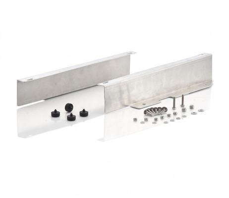 Polished Finish Accessory Fan Brackets for Downflow Radiator w/Dual 11 Inch Fans Be Cool Radiator