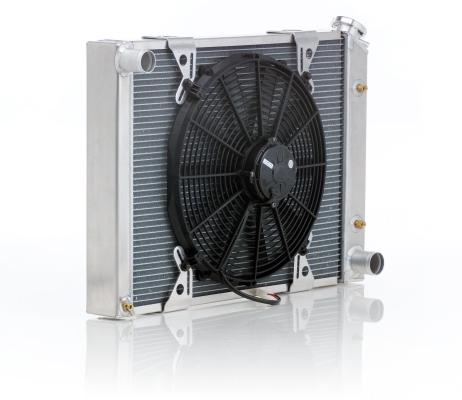 Radiator Module Factory-Fit Polished Finish for 87-04 Jeep Wrangler w/Auto Trans Passenger Side Be Cool Radiator