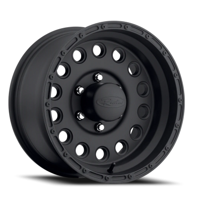 Aluminum Wheels 17x9 Rockcrusher 887B Satin Black 0 Offset 6 on 139.7 Bolt Pattern 107.95 Bore Raceline