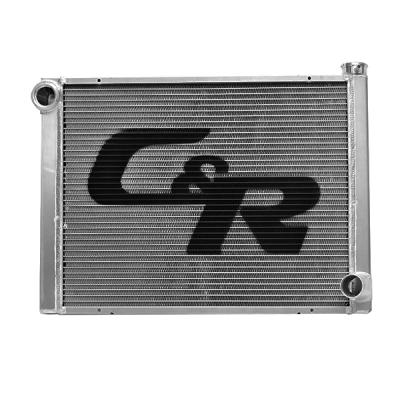 Radiator Universal CR Performance Single Pass Open 26 Inch x  Inch 1-3/4 Inch Low Outlet C&R Racing