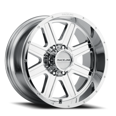 Aluminum Wheels 18x9 Hostage 940C Chrome 12 Offset 8 on 180 Bolt Pattern 124.2 Bore Raceline