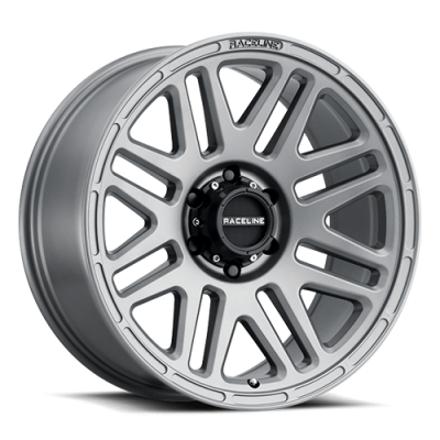 Aluminum Wheels 20x9 Outlander 944GS Greystone Gray 18 Offset 8 on 180 Bolt Pattern 124.2 Bore Raceline