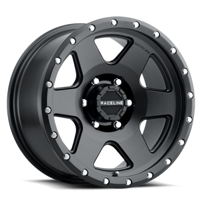 Aluminum Wheels 18x8 Boost 946B Satin Black 6 Spoke 35 Offset 6 on 120 Bolt Pattern 67.1 Bore Raceline