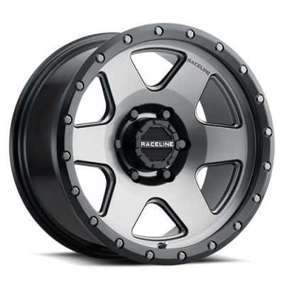 Aluminum Wheels 17x8 Boost 946G Satin Gunmetal Gray 6 Spoke 35 Offset 6 on 120 Bolt Pattern 67.1 Bore Raceline