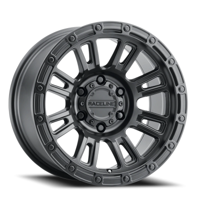 Aluminum Wheels 17x9 Compass 956B Satin Black -12 Offset 8 on 170 Bolt Pattern 125.2 Bore Raceline