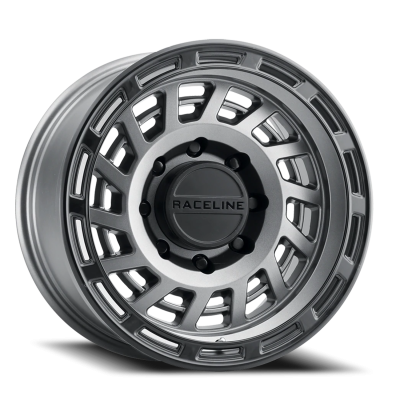 Aluminum Wheels 18x9 Halo 957GB Gunmetal Gray Black Ring 18 Offset 8 on 180 Bolt Pattern 130.81 Bore Raceline