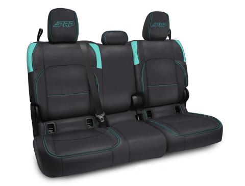 Rear Bench Cover for Jeep Gladiator JT with no Armrest Black and Teal PRP Seats