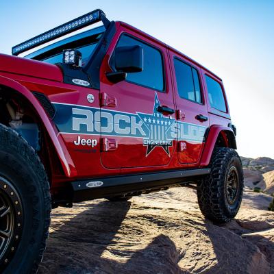 Jeep JL Side Step Sliders For 18-23 Wrangler JL 4 Door Models Set Rock Slide Engineering