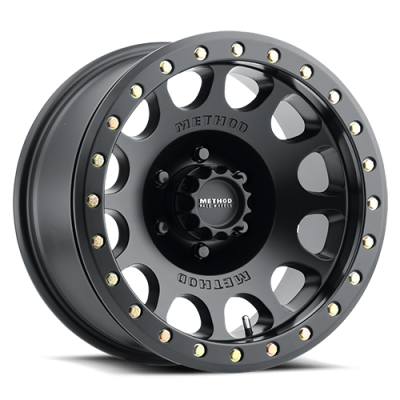Aluminum Wheels 20x9 Beadlock MR105 Bolt Pattern 8 On 165.1 Offset 20 Lip Size 0 Matte Black MB Method