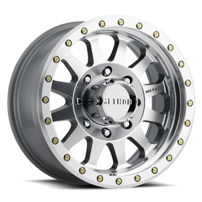 Aluminum Wheels 17x8.5 Double Standard MR304 Bolt Pattern 8 On 170 Offset 0 Lip Size 2.6 Machined SL Clear Coat Method