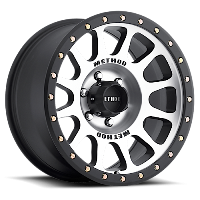 Aluminum Wheels 17x8.5 NV MR305 Bolt Pattern 6 On 120 Offset 25 Lip Size 1.18 Black BM Machined Face-Black Street Loc Method
