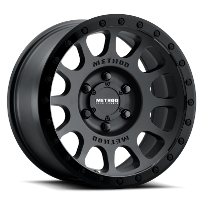 Aluminum Wheels 18x9 NV MR305 Bolt Pattern 6 On 139.7 Offset 18 Lip Size 1.38 Double Black MB Method
