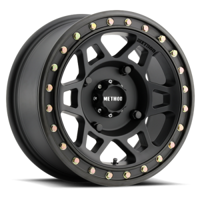 Aluminum Wheels 15x7 MR405 Beadlock UTV Bolt Pattern 4 On 136 Offset 38 Matte Black MB Method