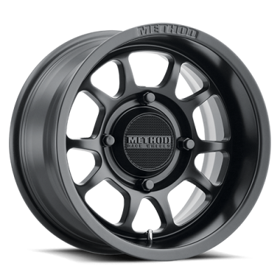 Aluminum Wheels 15x7 MR409 Bead Grip UTV Bolt Pattern 4 On 136 Offset 38 Lip Size 2.28 Matte Black MB Method