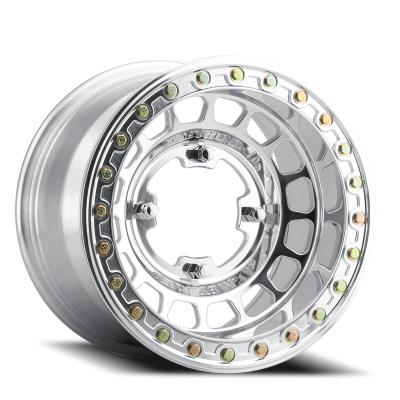 Aluminum Wheels 15x7 MR413 Beadlock UTV Bolt Pattern 4 On 136 Offset 38 Lip Size 0 Polished Method
