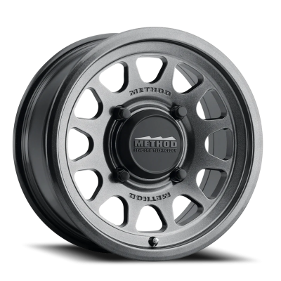 Aluminum Wheels 15x10 MR414 Bead Grip UTV Bolt Pattern 4 On 136 Offset 25 Lip Size 2.72 Graphite GY Method