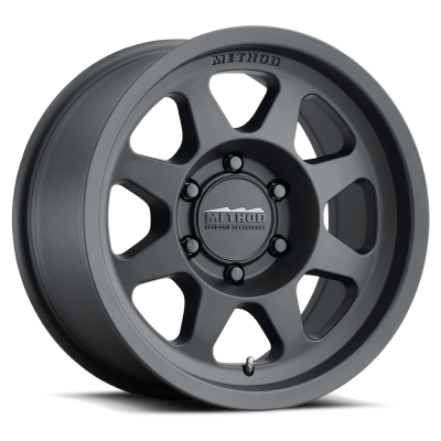 Aluminum Wheels 18x9 Bead Grip MR701 Bolt Pattern 6 On 139.7 Offset 18 Lip Size 1.81 Matte Black MB Method