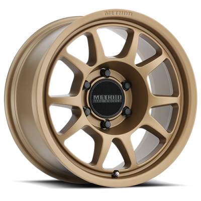 Aluminum Wheels 17x8.5 Bead Grip MR702 Bolt Pattern 6 On 139.7 Offset 0 Lip Size 1.18 Method Bronze BRZ Method