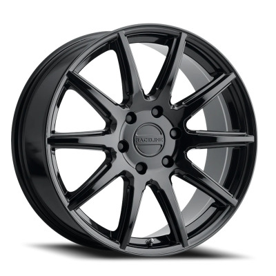 Aluminum Wheels 20x8.5 Spike 159 GB Gloss Black 35 Offset 6 on 135 Bolt Pattern 87.1 Bore Raceline