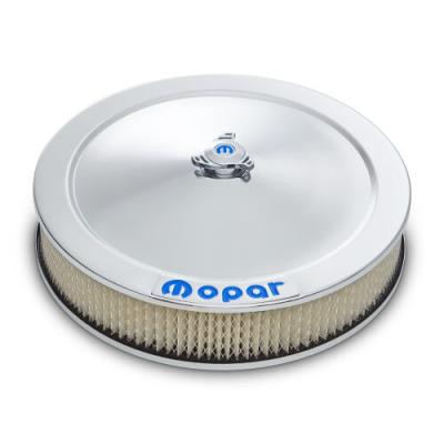 Carburetor Air Cleaner Kit 14 Inch Diameter Blue MOPAR Emblem Chrome Proform