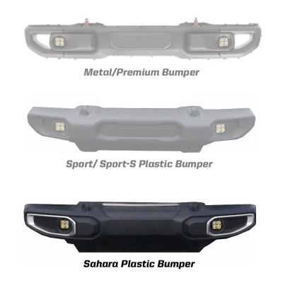Jeep JL Fog Pocket Kit For 18-20 Wrangler JL Sahara Squadron Baja Amber Lens SAE FPK Baja Designs