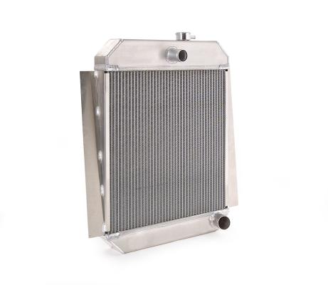 Downflow Radiator Factory-Fit Polished Finish for 47-54 Chevrolet 1/2, 3/4, 1 Ton Pickups w/Std Trans 19 Inch W x 24 Inch H Be Cool Radiator