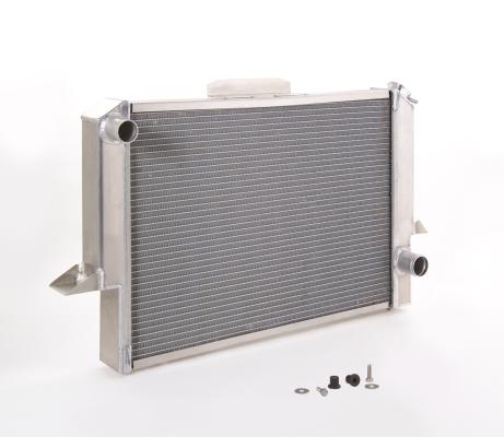 Radiator Factory-Fit Polished Finish for 55-57 Chevrolet/GMC 1/2, 3/4, 1 Ton Pickups/Suburban/Panel Delivery w/Std Trans Be Cool Radiator