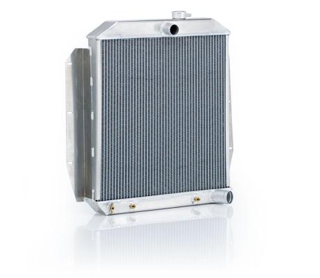Downflow Radiator Factory-Fit Natural Finish for 55-59 Chevrolet 1/2, 3/4, 1 Ton Pickups/Suburban/Panel Delivery w/Auto Trans Be Cool Radiator