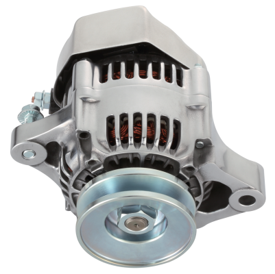 Mini Alternator 50+ AMP 1-Wire Style V-Belt Pulley Polished Finish Proform