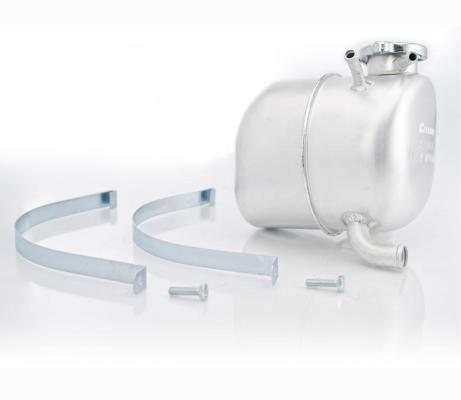 63-67 GM Surge Tank w/Cadmium Finish Cap and Mounting Strap Natural Finish Be Cool Radiator