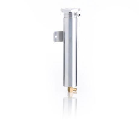 Vented Recovery Tank 2 1/4 x 10 Inch w/Filler Neck Cap &amp; Mounting Bracket Diamond-Cut Aluminum Be Cool Radiator