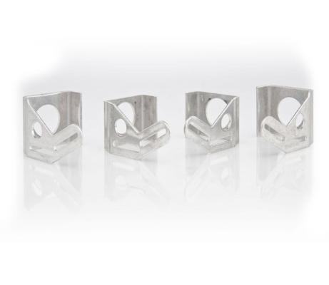 Natural Finish Aluminum Fan Brackets 13 Inch Fans on 17 Inch Core Set of 4 Be Cool Radiator