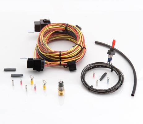Toggle Switch Wiring Harness w/Sending Unit and 40 Amp Relay for use with Single or Dual Electric Fans. Be Cool Radiator