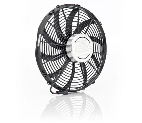 16 Inch Puller Fan w/Billet Cover Aluminator Euro Black Be Cool Radiator