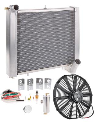 Radiator Module Factory-Fit Polished Finish for 66-77 Ford Bronco w/Std Trans Be Cool Radiator