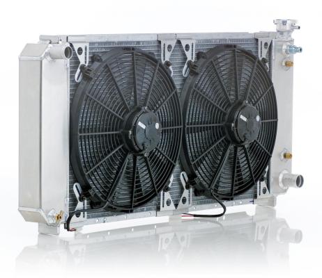 Downflow Radiator Module Factory-Fit Natural Finish for 60-62 Chevrolet/GM 1/2, 3/4, 1 Ton Pickups/Suburban/Panel Delivery w/Auto Trans Be Cool Radiator