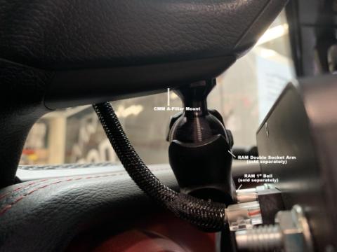 CMM A-Pillar 1 Inch Ball Mount Solution Jeep 2018-2023 Wrangler JL 2018-2023 Gladiator sPOD