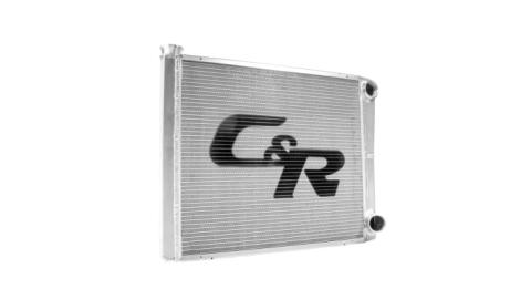 Radiator Universal CR Performance Double Pass Open 24 Inch x  Inch 1-3/4 Inch Low Outlet C&amp;R Racing