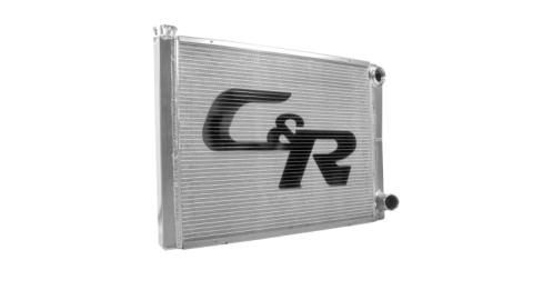 Radiator Universal CR Performance Double Pass Open 26 Inch x  Inch 1-3/4 Inch Low Outlet C&amp;R Racing